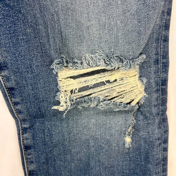 NTW Good American Good Legs Crop Skinny Distressed Size 14/32 - Picture 4 of 7